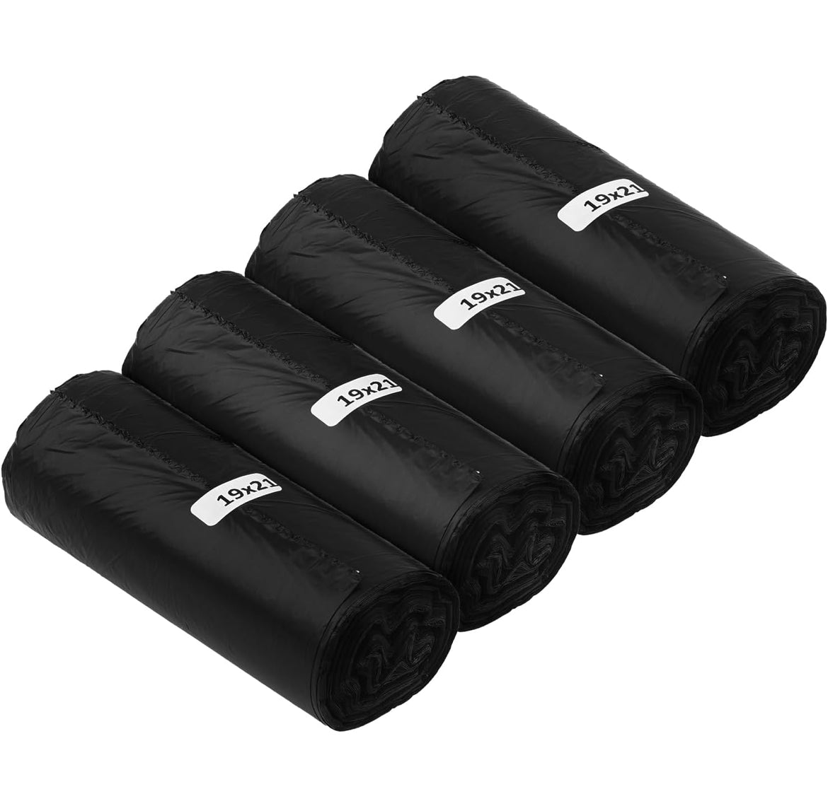 Brisk Garbage Bags, Medium -(19 x 21 inches) - 30 bags/roll (Pack of 6, Black)