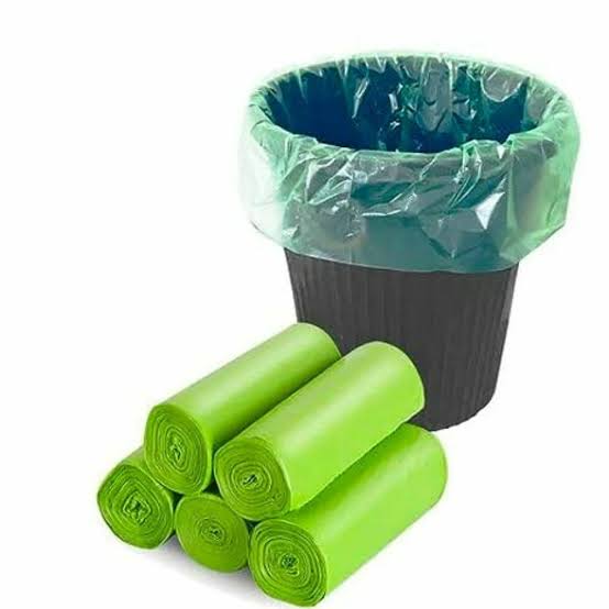 Brisk Eco-Friendly Garbage Bags | 180 Pcs | Medium-19 x 21 Inches | 30 Bags x 6 Rolls | Green | Dustbin/Trash Bags with Detachable Drawstrings | For Dry & Wet waste