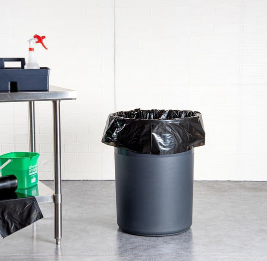 Brisk Garbage Bags, Medium -(19 x 21 inches) - 30 bags/roll (Pack of 6, Black)